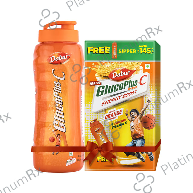 Dabur Glucoplus C Powder with Calcium & Vitamin C - Flavour Orange