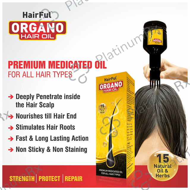 HairFul Organo Hair Oil for Hair Growth with 13 Ayurvedic Herbs