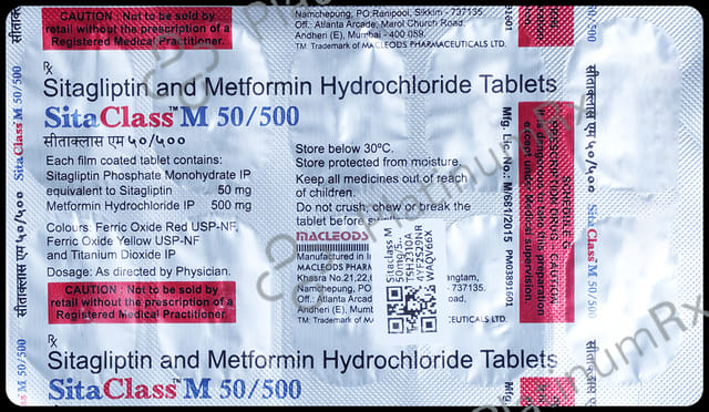 Sitaclass M 50/500mg Tablet 10s
