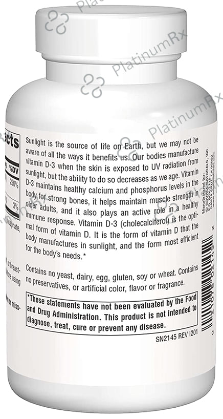 Source Naturals Vitamin D3 2000IU Capsule