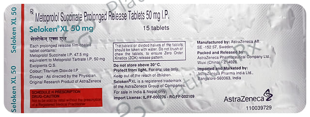 Seloken XL 50mg Tablet PR 15s