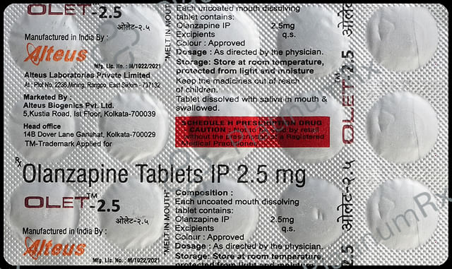 Olet 2.5mg Tablet MD 15s