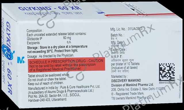 Glykind 60mg XR Tablet 10s