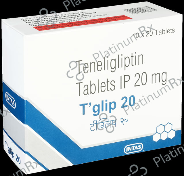 T Glip 20mg Tablet 20s