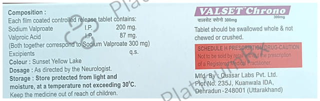 Valset Chrono 300mg Tablet CR 10s