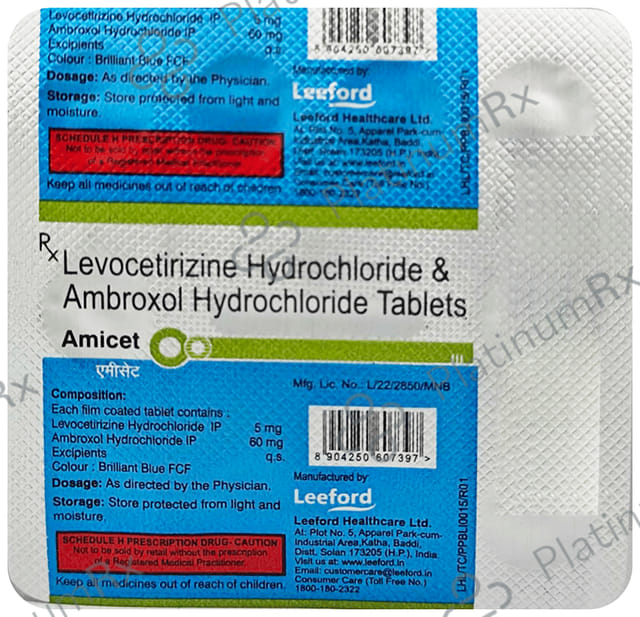 Amicet 60/5mg Tablet 10s
