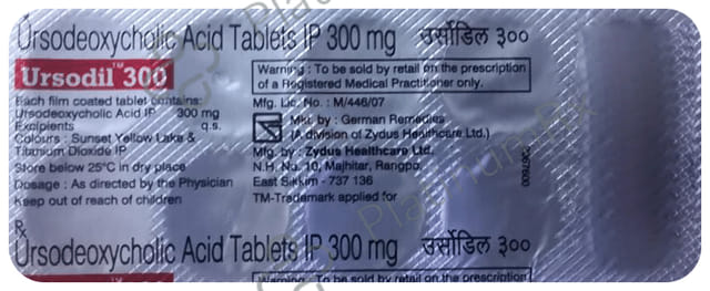 Ursodil 300mg Tablet