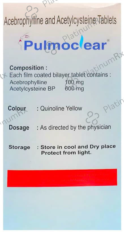 Pulmoclear 100/600mg Tablet 15s
