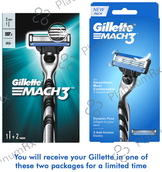 Gillette Mach 3 Razor (Handle + 2 Cartridge) 1s