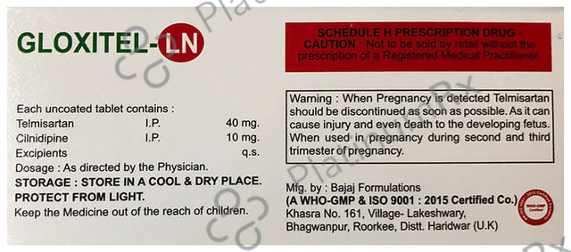 Gloxitel LN 10/40mg Tablet 10s