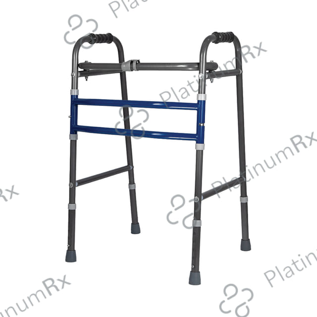 Vissco 0934 Adjustable Medipedic Walker Plain (Double Bar) Universal Grey 1s