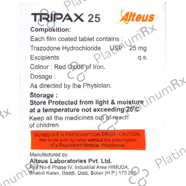Tripax 25mg Tablet 10s
