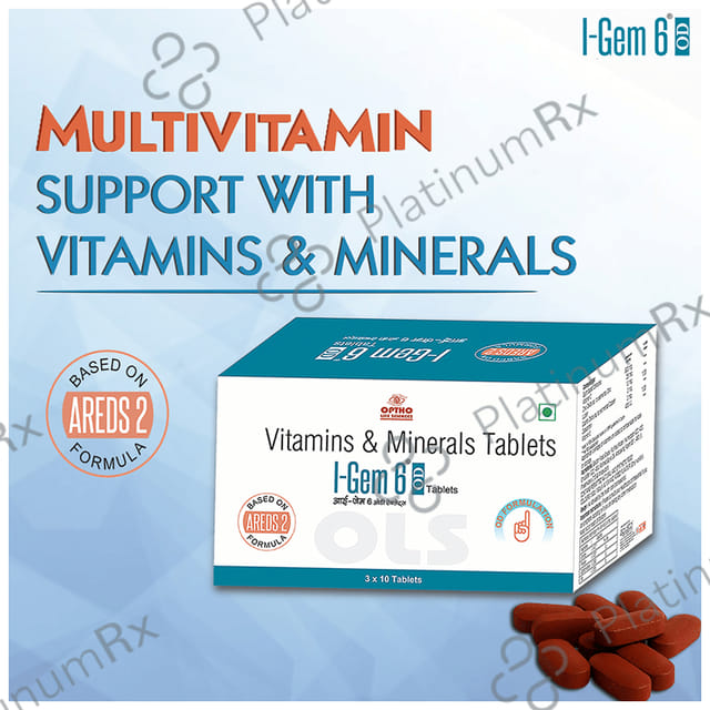 Optho Life Science I-Gem 6 Vitamins & Minerals Tablet