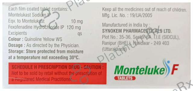 Monteluke F 120/10mg Tablet 10s