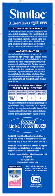 Similac Follow Up Formula Stage 3 Powder Refill 400gm