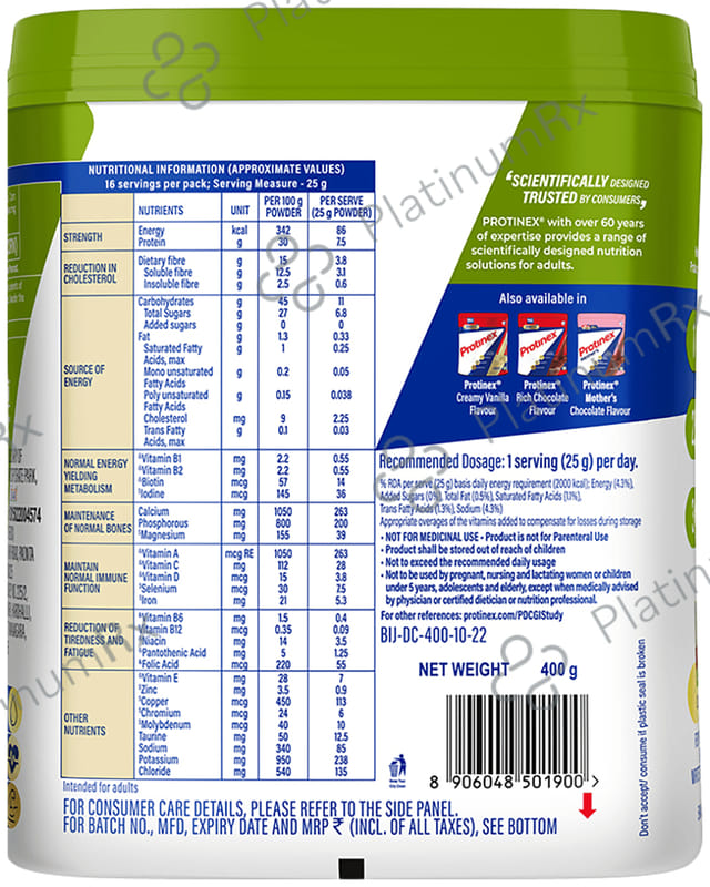 Protinex Diabetes Care Protein Creamy Vanilla Powder 400gm
