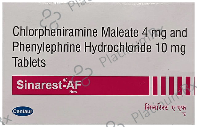Sinarest AF 4/10mg New Tablet 15s