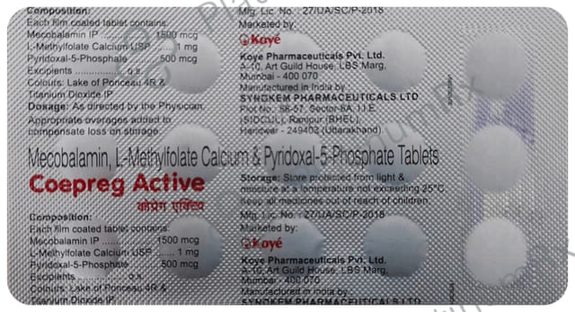 Coepreg Active Tablet 15s
