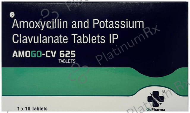 Amogo CV 625 500/125mg Tablet 10s