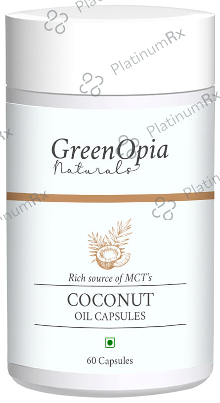 GreenOpia Naturals Coconut Oil 500mg Vegan Capsule