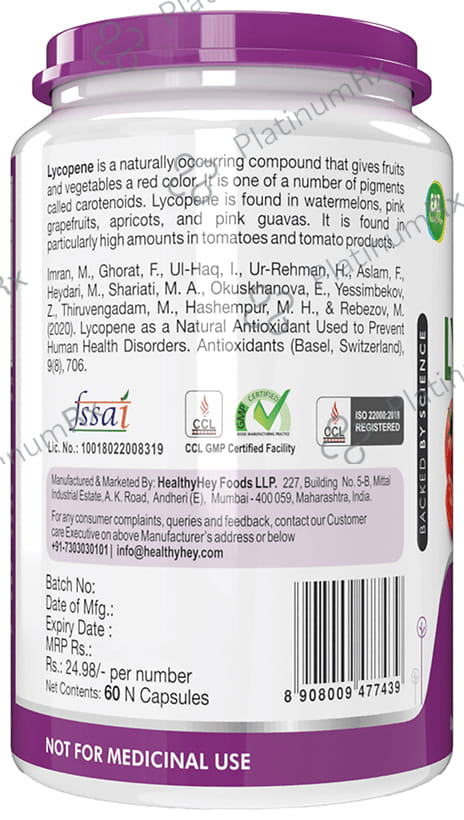 HealthyHey Lycopene Vegetable Capsule