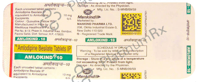 Amlokind 10mg Tablet 10s