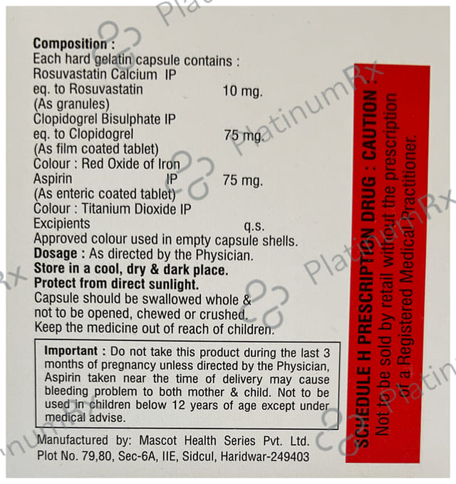 Rozalcea-Gold 75mg/10mg/75mg Capsule