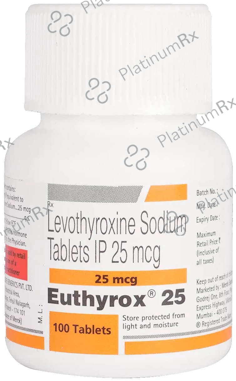 Euthyrox 25mcg Tablet 100s