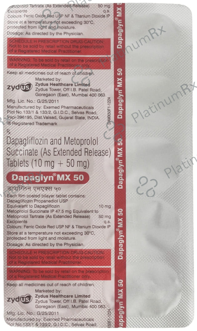 Dapaglyn MX 50mg Tablet 10s