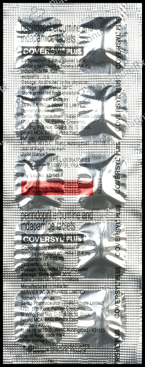 Coversyl Plus 1.25/4mg Tablet 10s