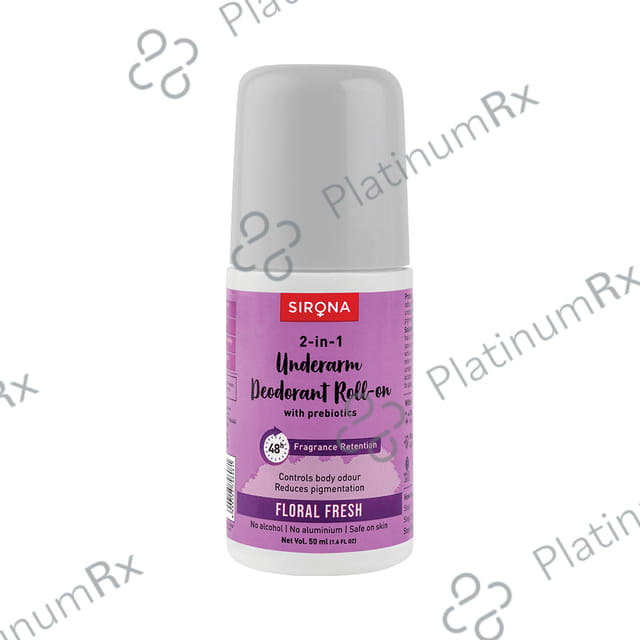 Sirona 2 in 1 Underarm Deodorant Roll-On Floral Fresh