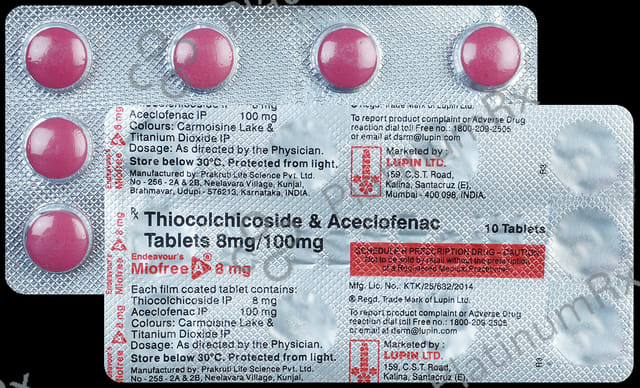 Miofree A 100/8mg Tablet 10s