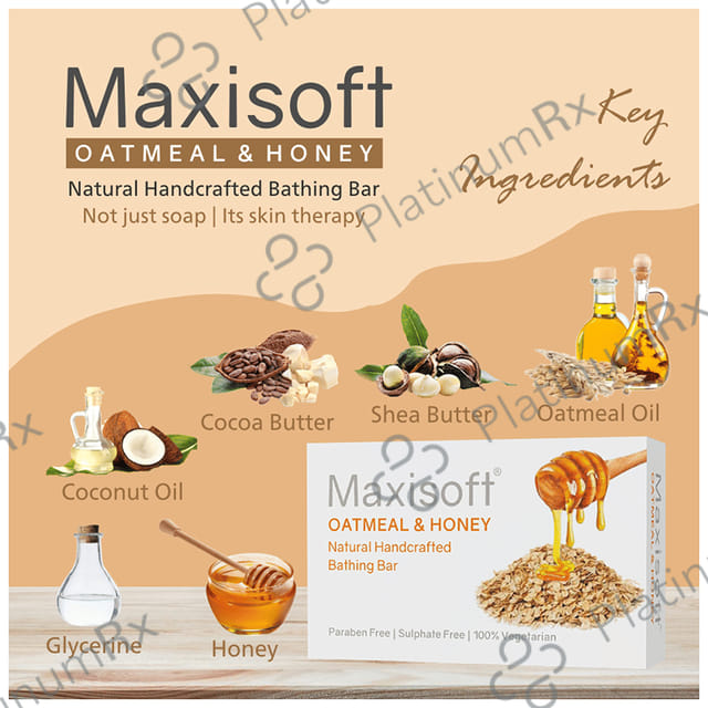 Maxisoft Oatmeal & Honey Bathing Bar (75gm Each) 1 units