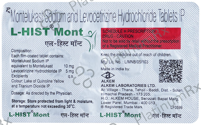 L Hist Mont 5/10mg Tablet 15s