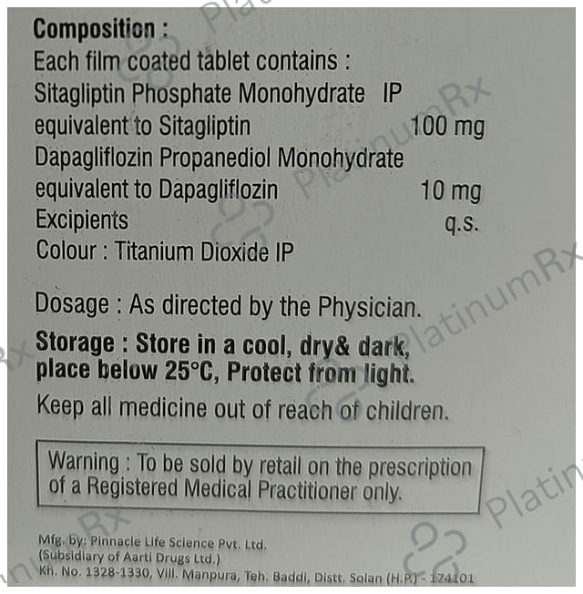 Sitasmart-Dapa 100/10 Tablet