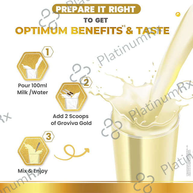 Groviva Gold Vanilla Flavour Powder 400gm