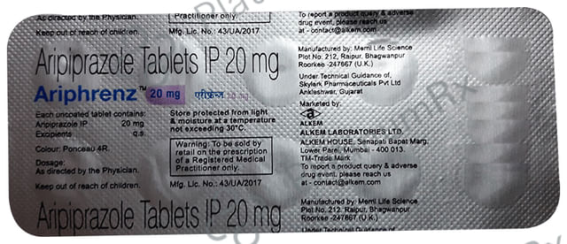 Ariphrenz 20mg Tablet