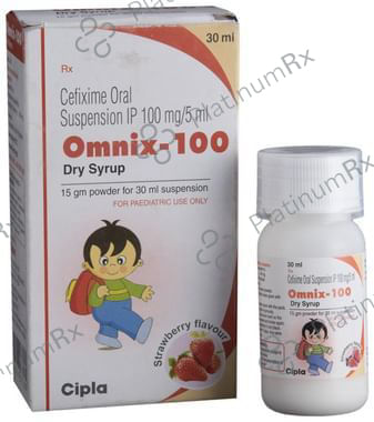 Omnix 100mg Dry Syrup Strawberry 30ml