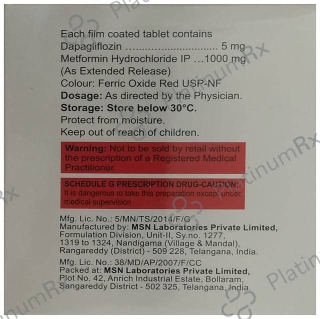 Gluxit M 5 Forte Tablet ER