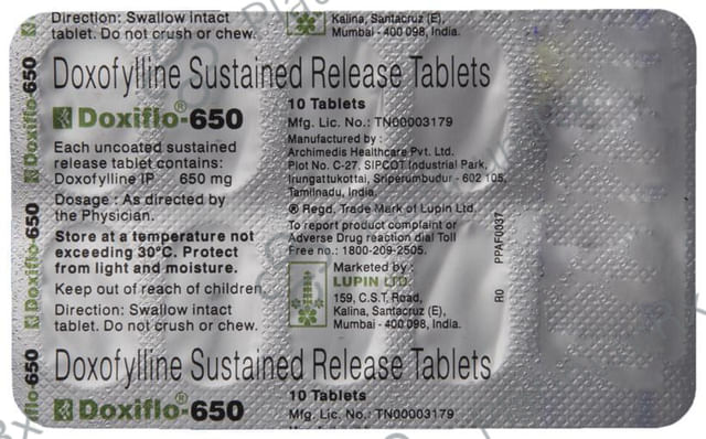 Doxiflo 650mg Tablet SR 10s