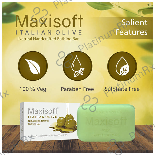 Maxisoft Italian Olive Bathing Bar (75gm Each) 1 units