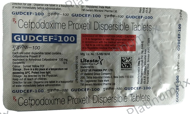 Gudcef DT 100mg Tablet 10s