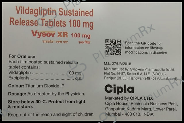 Vysov XR 100mg Tablet 15s