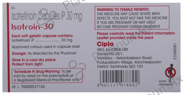 Isotroin 30mg Capsule 10s