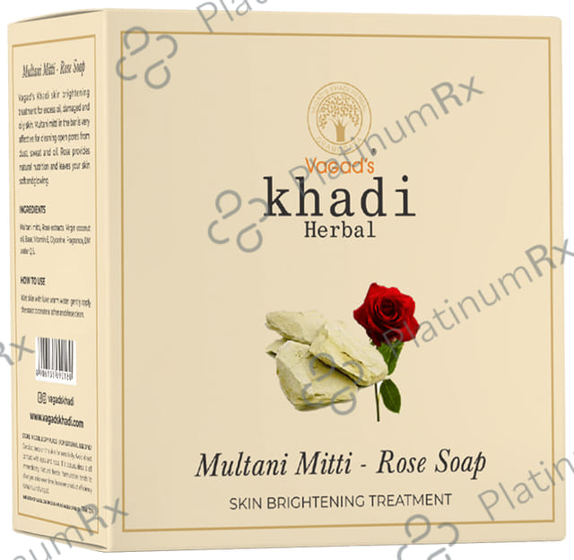 Vagad's Khadi Herbal Multani Mitti-Rose Soap