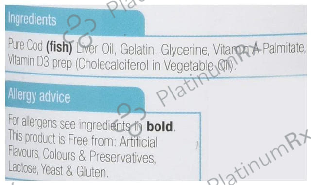 Natures Aid Cod Liver Oil 1000mg Softgels 180 capsules