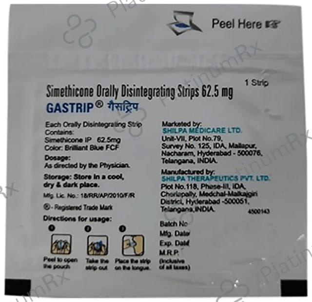 Gastrip 62.5mg Orally Disintegrating Strip 1s