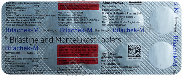 Bilachek M 20/10mg Tablet 10s