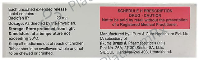 Bacrite XR 20mg Tablet ER 10s