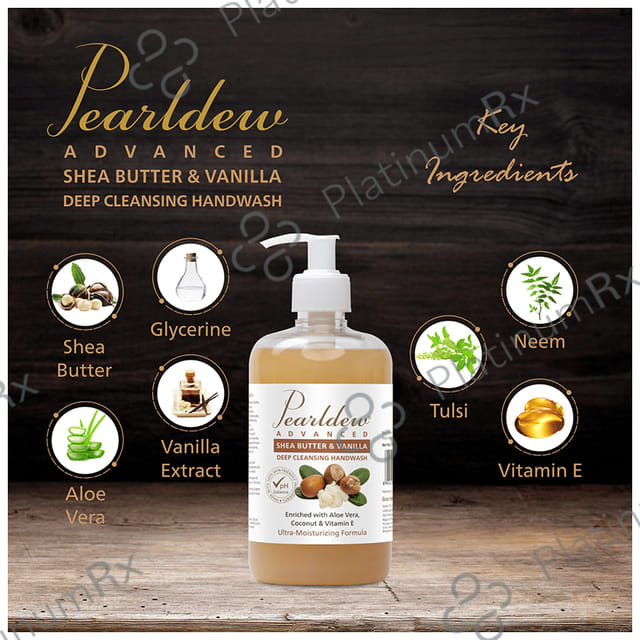 Pearldew Advanced Shea Butter & Vanilla Deep Cleansing Handwash (500ml Each) 1 Bottle